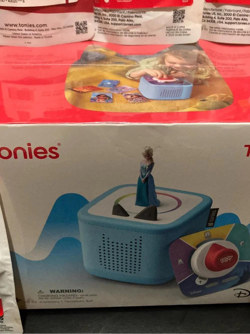 Disney Tonies Blue Toniebox Starter Set with Colorful Character Tonies (7)